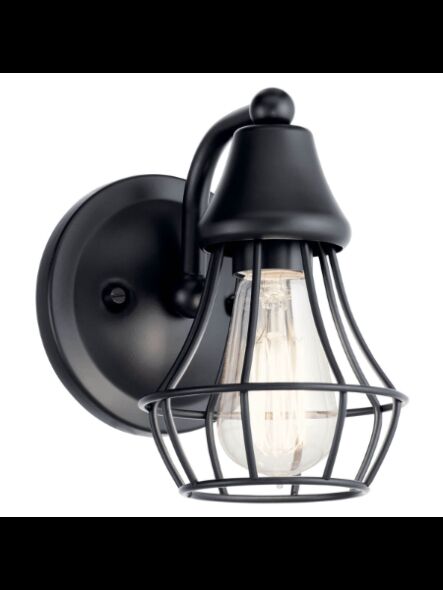 Applique murale Kichler Bayley 37512 1-lumière 60W noir