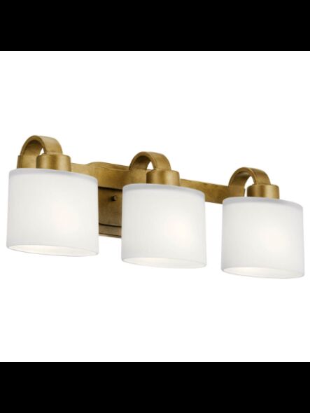 Luminaire de vanité Kichler 37515 3-lumières 60W laiton naturel