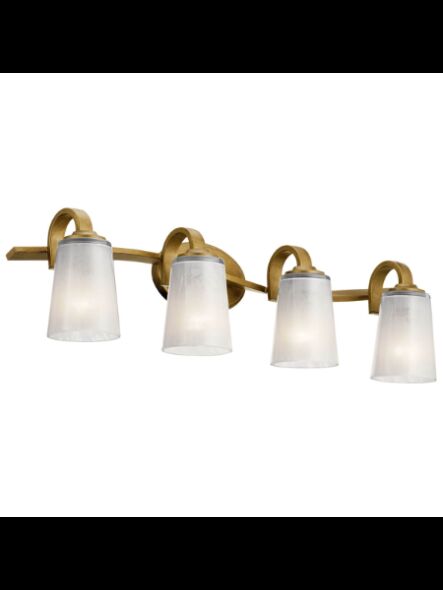 Luminaire de vanité Kichler Oxby 37519 4-lumières 60W laiton naturel