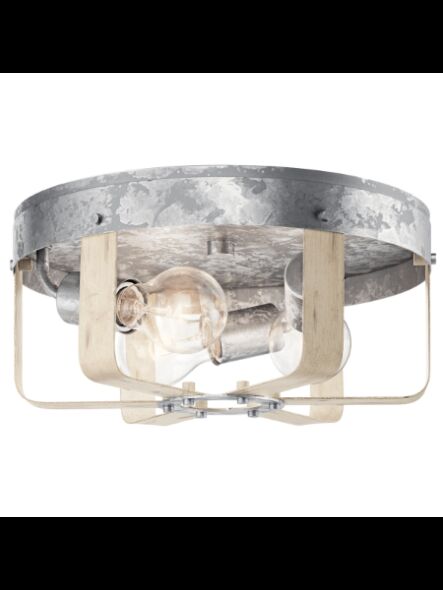 Plafonnier Kichler Gartin 38241 3-lumières 40W acier galvanisé