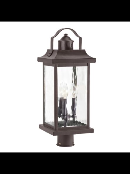 Lampe sur poteau extérieur Kichler Linford 39458 3-lumières 60W vieux bronze