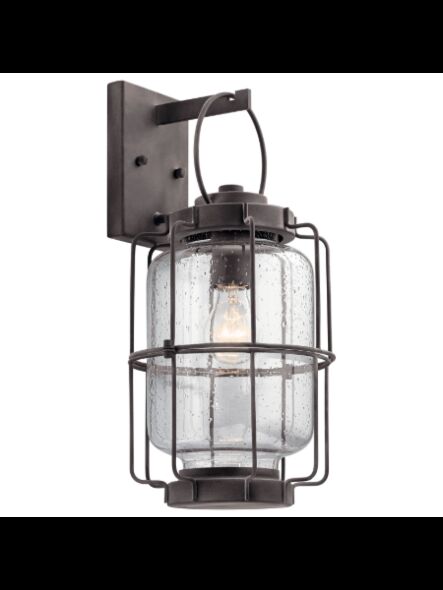 Lanterne murale extérieur Kichler Montview 39503 1-lumière 60W zinc patiné