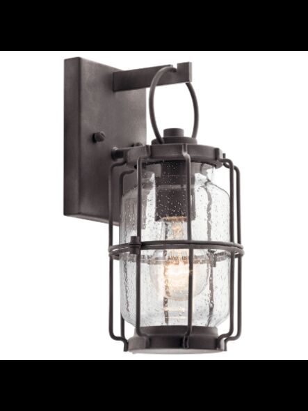 Lanterne murale extérieur Kichler Montview 39504 1-lumière 60W zinc patiné