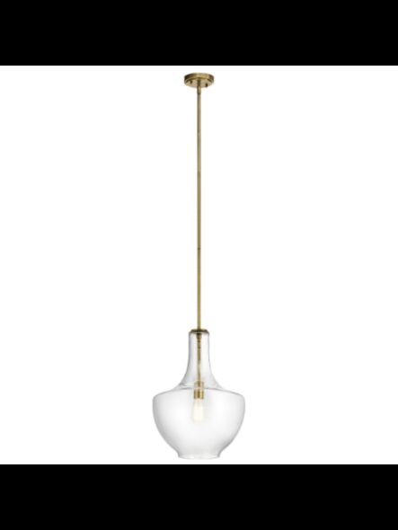 Suspendu Kichler Everly 42046NBR 1-lumière 100W laiton naturel
