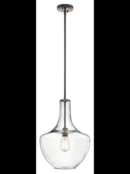 Suspendu Kichler Everly 42046OZ 1-lumière 100W vieux bronze