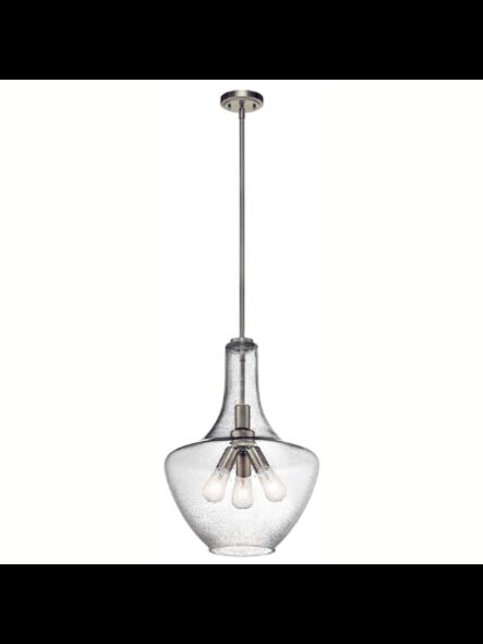 Suspendu Kichler Everly 42190NI 3-lumières 100W nickel brossé