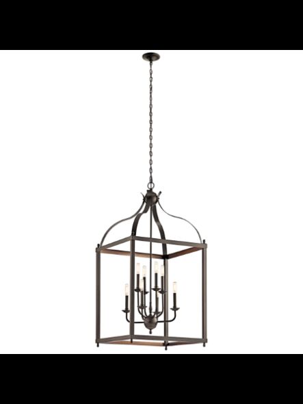 Suspendu de foyer Kichler Larkin 42591OZ 8-lumières 60W vieux bronze