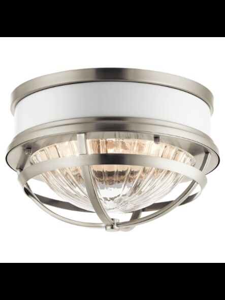 Plafonnier Kichler Tollis 43013NI 2-lumières 75W nickel brossé
