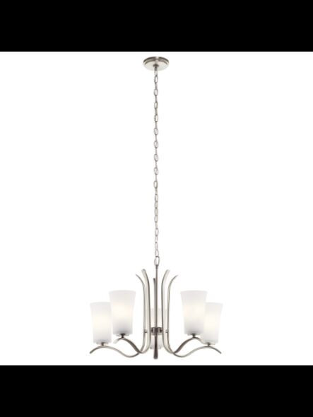 Lustre à 1 étage Kichler Armida 43074NI 5-lumières 100W nickel brossé