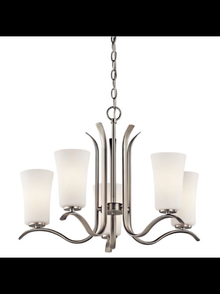 Lustre à 1 étage à LED Kichler Armida 43074NIL18 5-lumières 10W nickel brossé