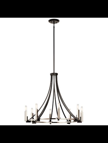 Lustre à 1 étage Kichler Bensimone 43291BK 8-lumières 60W noir