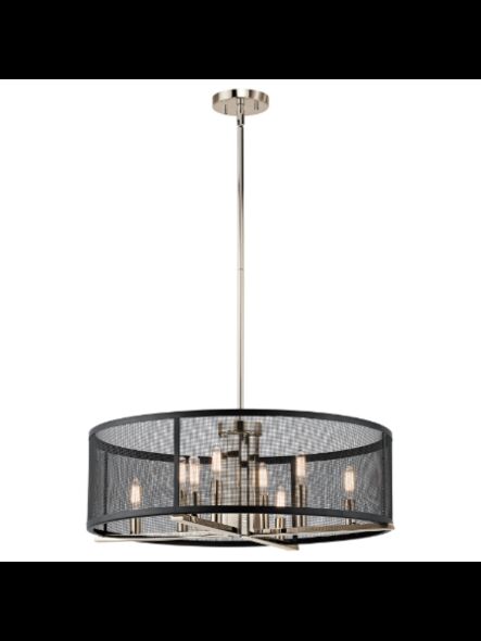 Lustre rond Kichler Titus 43715PN 8-lumières 60W nickel poli