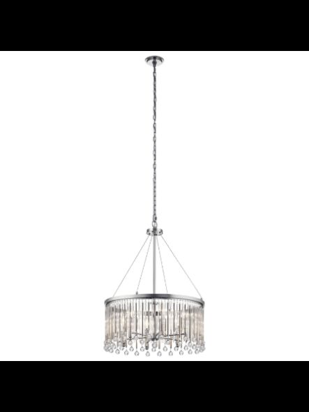 Lustre rond Kichler Piper 43723CH 6-lumières 60W chrome
