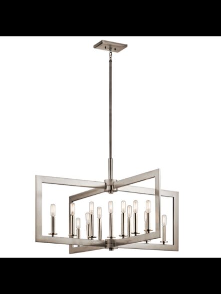 Lustre linéaire Kichler Cullen 43901CLP 13-lumières 60W étain classique
