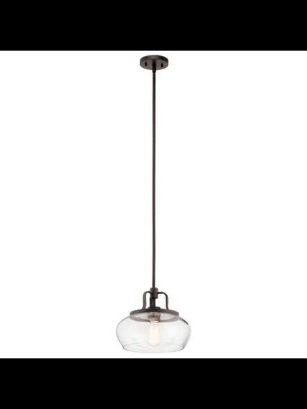 Suspendu transformable Kichler Davenport 43903OZ 1-lumière 75W vieux bronze