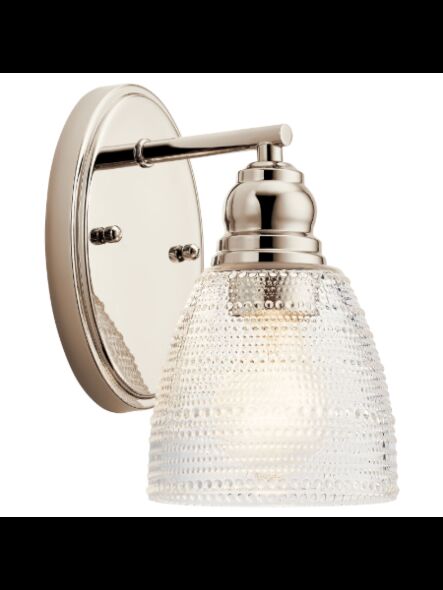 Applique murale Kichler Karmarie 44148PN 1-lumière 75W nickel poli