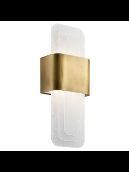 Applique murale à LED Kichler Serene 44162NBRLED 1-lumière 16W laiton naturel