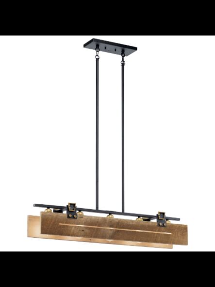 Lustre linéaire Kichler Ridgewood 44180BKT 5-lumières 75W noir texturé