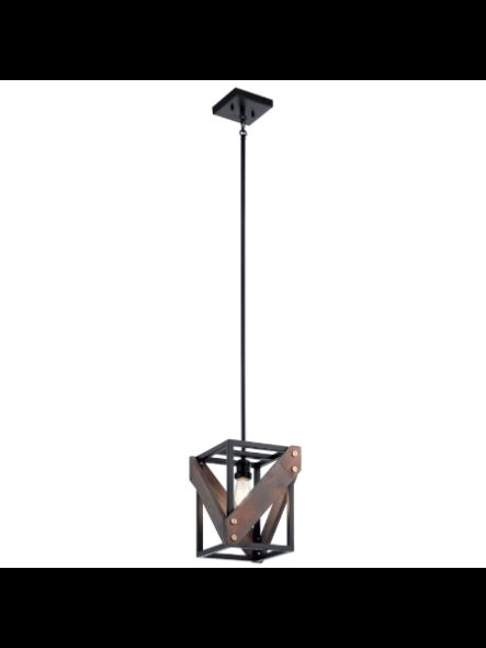 Suspendu Kichler Fulton 44223BK 1-lumière 75W noir