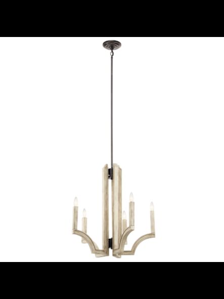 Lustre à 1 étage Kichler Botanica 44260AVI 5-lumières 60W fer d'enclume