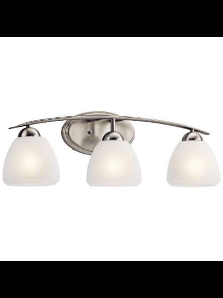 Luminaire de vanité Kichler Calleigh 45119NI 3-lumières 100W nickel brossé
