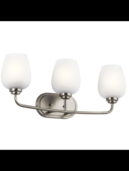 Luminaire de vanité Kichler Valserrano 45129NI 3-lumières 75W nickel brossé