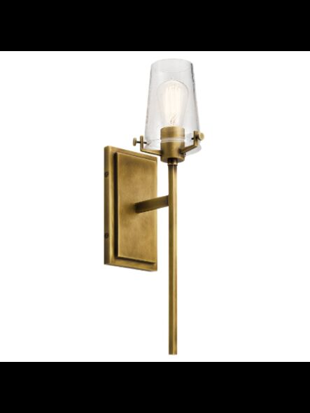 Applique murale Kichler Alton 45295NBR 1-lumière 100W laiton naturel