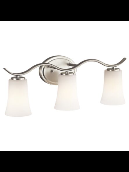 Luminaire de vanité Kichler Armida 45376NI 3-lumières 100W nickel brossé