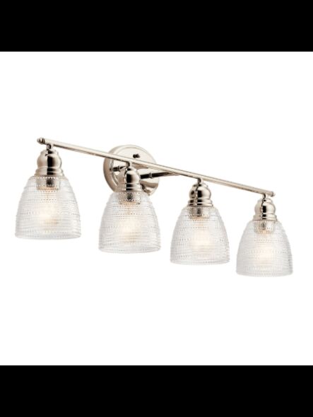 Luminaire de vanité Kichler Karmarie 45698PN 4-lumières 75W nickel poli