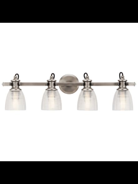 Luminaire de vanité Kichler Flagship 45874CLP 4-lumières 75W étain classique
