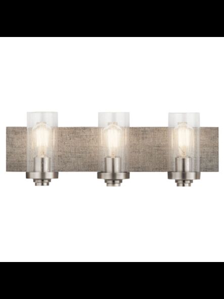 Luminaire de vanité Kichler Dalwood 45928CLP 3-lumières 75W étain classique