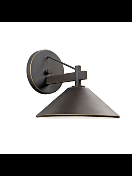 Lanterne murale extérieur Kichler Ripley 49060OZ 1-lumière 40W vieux bronze