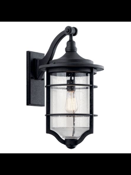 Lanterne murale extérieur Kichler Royal Marine 49128DBK 1-lumière 150W noir vieilli