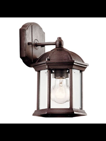 Lanterne murale extérieur Kichler Barrie 49183TZ 1-lumière 100W bronze tannery