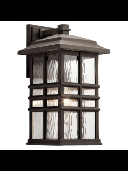 Lanterne murale extérieur Kichler Beacon Square 49831OZ 1-lumière 150W vieux bronze