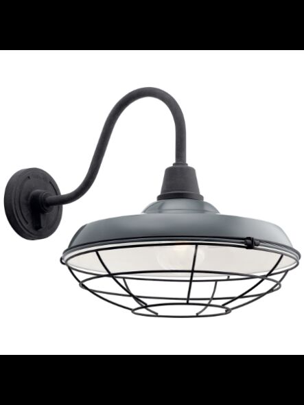 Lanterne murale extérieur Kichler Pier 49991GG 1-lumière 150W gris lustré