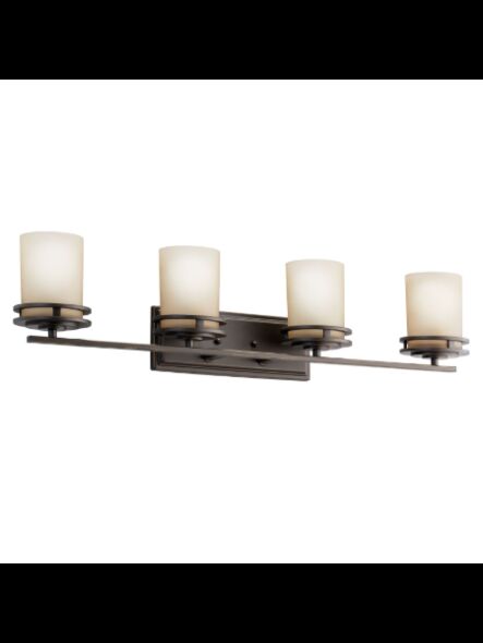 Luminaire de vanité Kichler Hendrik 5079OZ 4-lumières 100W vieux bronze