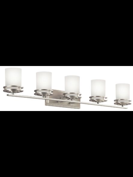 Luminaire de vanité Kichler Hendrik 5085NI 5-lumières 100W nickel brossé