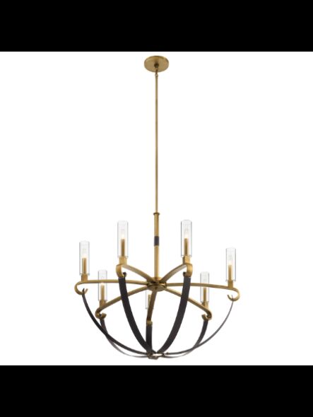 Lustre à 1 étage Kichler Artem 52016NBR 7-lumières 60W laiton naturel