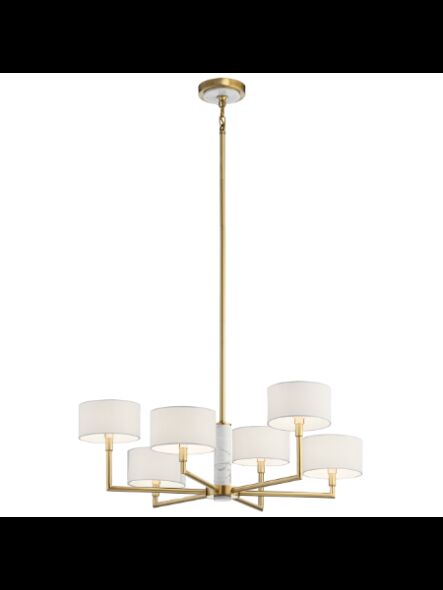 Lustre à 1 étage Kichler Laurent 52052CG 6-lumières 60W or champagne