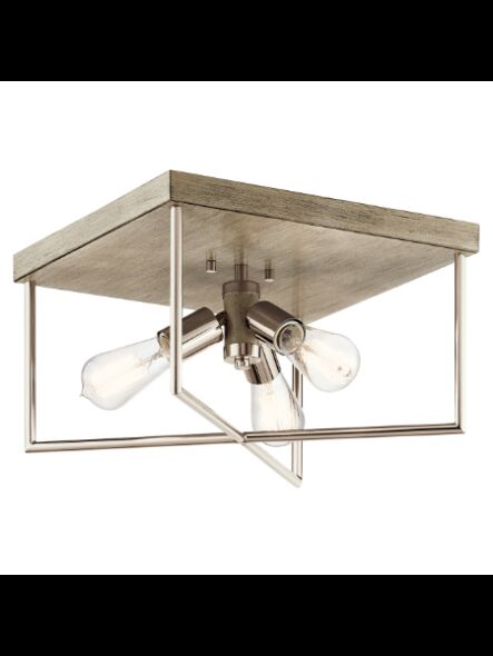 Plafonnier Kichler Tanis 52094DAG 3-lumières 75W gris antique