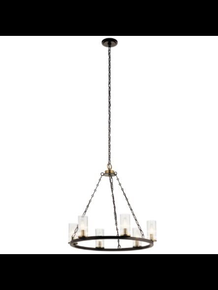 Lustre rond Kichler Mathias 52107OZ 6-lumières 60W vieux bronze