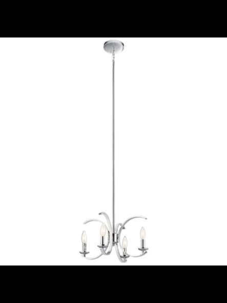 Suspendu de foyer Kichler Cassadee 52119CH 4-lumières 60W chrome