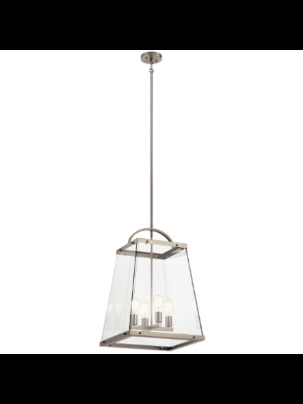 Suspendu de foyer Kichler Darton 52124CLP 4-lumières 75W étain classique
