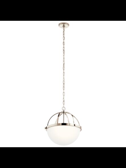 Suspendu Kichler Edmar 52135PN 3-lumières 75W nickel poli