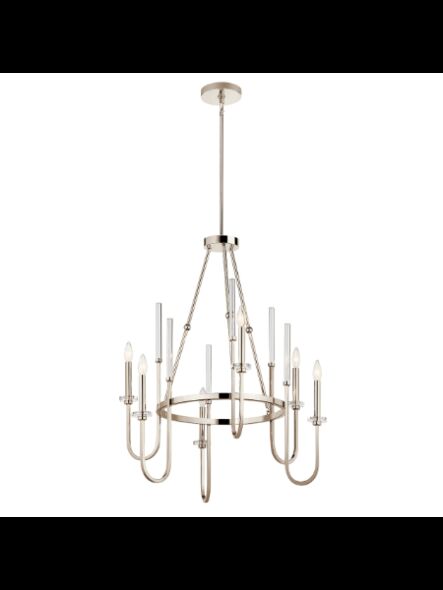 Lustre à 1 étage Kichler Kadas 52209PN 6-lumières 60W nickel poli