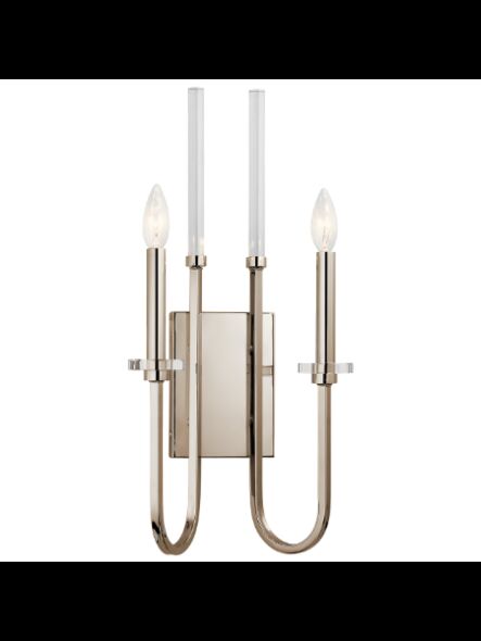 Applique murale Kichler Kadas 52214PN 2-lumières 60W nickel poli