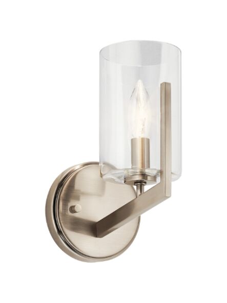 Applique murale Kichler Nye 52316CLP 1-lumière 60W étain classique