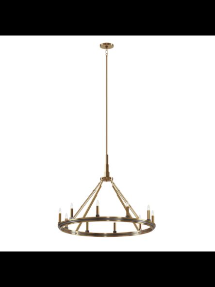 Lustre rond Kichler Emmala 52421BNB 10-lumières 60W laiton naturel brossé
