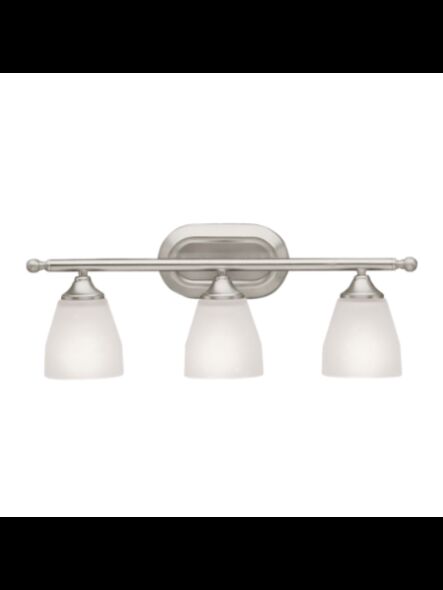 Luminaire de vanité Kichler Ansonia 5448NI 3-lumières 100W nickel brossé